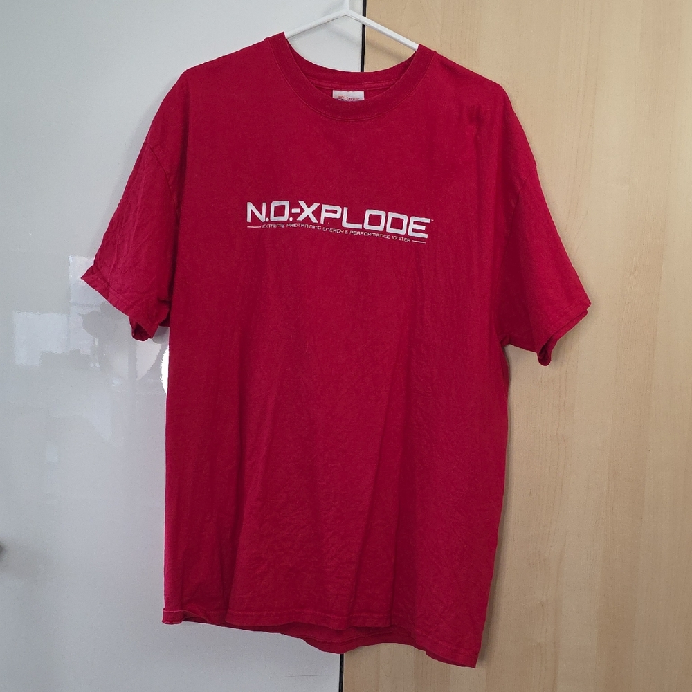 Hanes Heavyweight Red T-Shirt NO-XPLODE, XL Mens, Gently Preloved